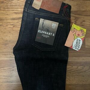 Naked & Famous Denim Dark Blue Jeans